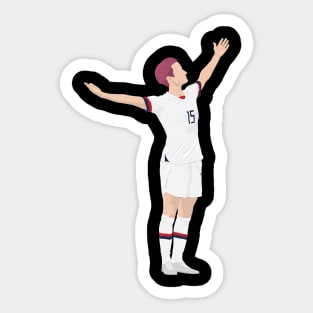 Women's soccer victory pose Sticker